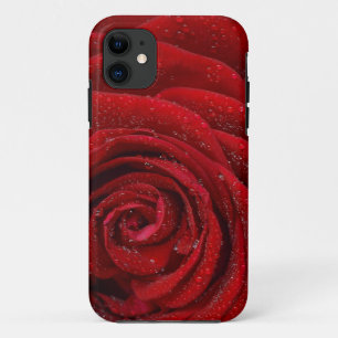 Cool Realistic Raindrops on a Red Rose Phone Case