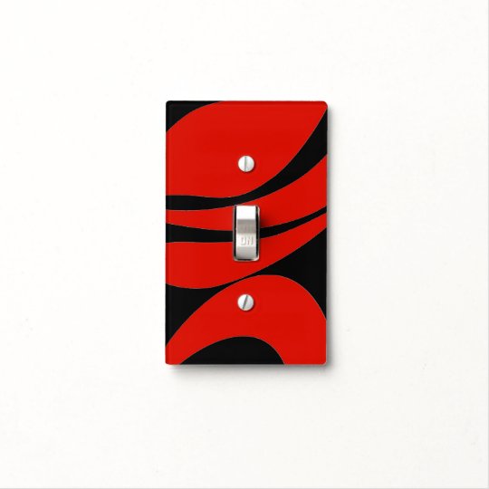 red and black light switch covers