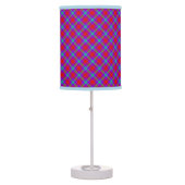 Cool Red and Blue Custom Table Lamp (Front)