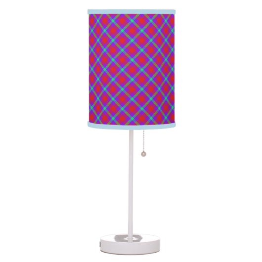 Cool Red and Blue Custom Table Lamp (Left)