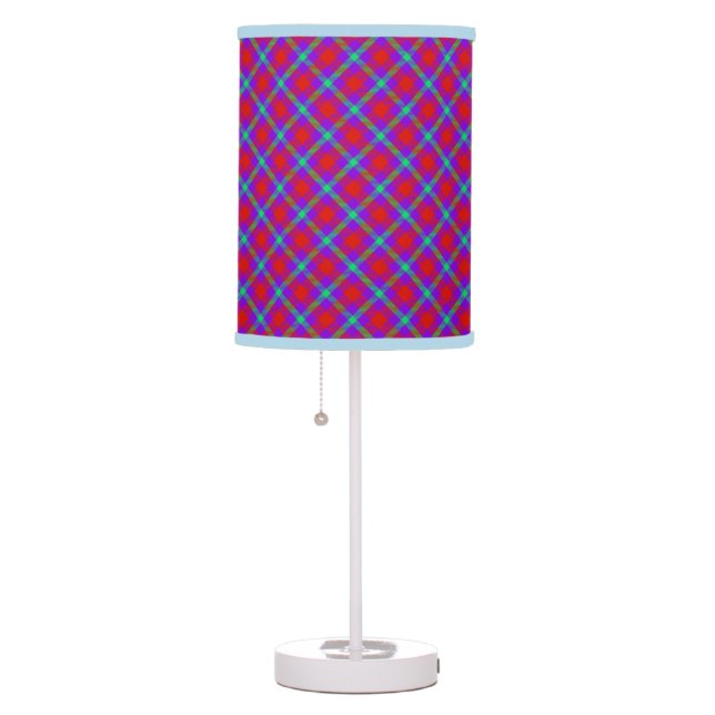 Cool Red and Blue Custom Table Lamp (Right)
