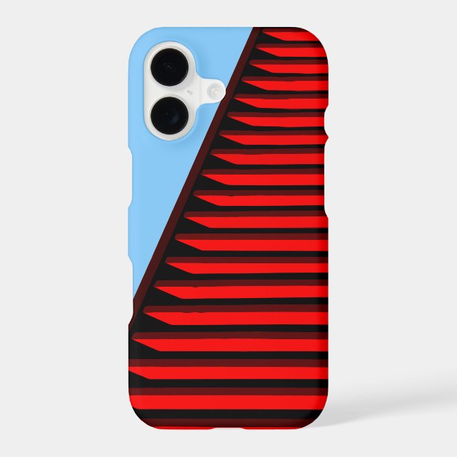COOL Red and Blue Patterns Iphone Case (Back)