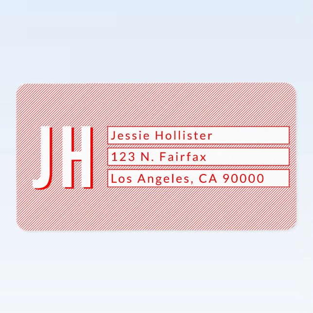 Cool Red and White Stripes Return Address Labels (Creator Uploaded)