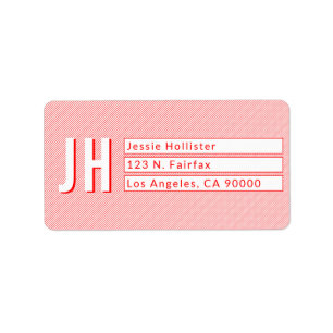 Cool Red and White Stripes Return Address Labels