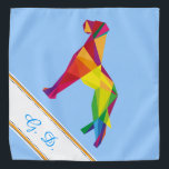 Cool red and yellow abstract Great Dane illustrati Bandana<br><div class="desc">A Great Dane is big, fine and gentle dog, one of the best pets human can get.</div>