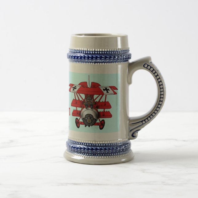 Cool red baron plane beer mug design (Right)