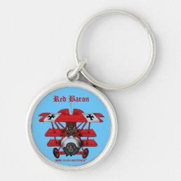 Cool red baron plane keychain design