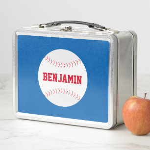 Cool Red Baseball Lunch Box