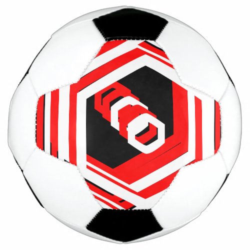 Cool Red Black White 4Darren Soccer Ball