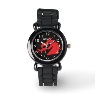 Cool red dragon kid's watch with custom name