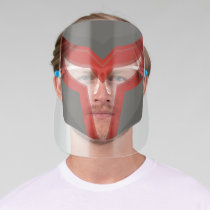 Cool Red & Gray Superhero Helmet Face Shield