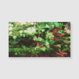 Cool red green flower art pattern. Nature concept