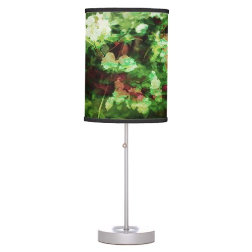 Cool red green flower art pattern Nature concept Table Lamp