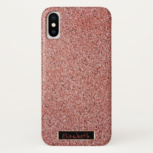 Cool Red MarbleStone Texture_ Personalized iPhone XS Case