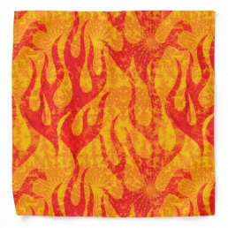 Cool Red Orange Flames Pattern Bandana