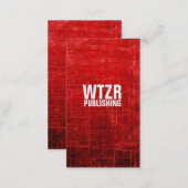 Cool Red Scratch Black White Business Card (Front/Back)