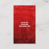 Cool Red Scratch Black White Business Card (Back)