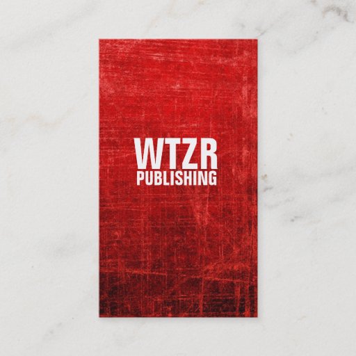 Customizable Cool Red Scratch Black White Business Card