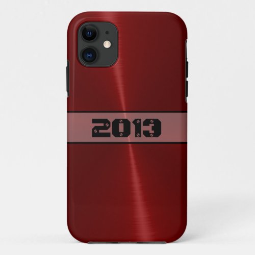 Cool Red Shiny Stainless Steel Metal iPhone 11 Case