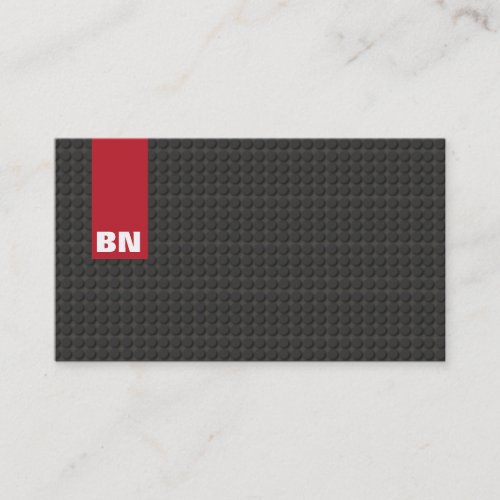 Cool Red Stripe Black Monogram Auto Automotive Business Card