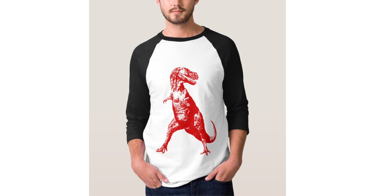 Cool red Tyrannosaurus Rex (T-Rex) dinosaur… T-Shirt | Zazzle