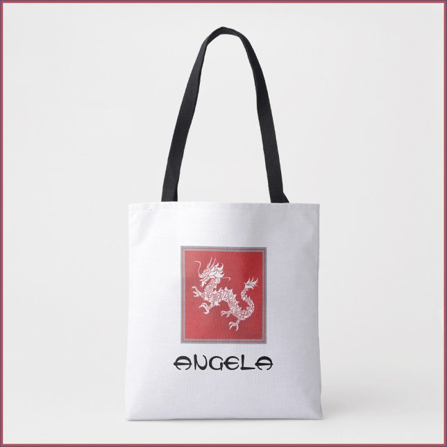 Cool Red White and Black Dragon Tote Bag (Creator Uploaded)