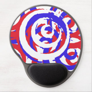 Cool Red White And Blue Swirl Gel Mouse Pad