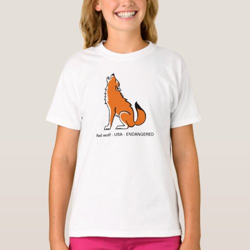Cool  _ Red WOLF_ Animal lover _ Womens T_Shirt