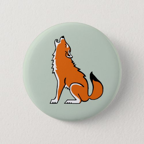 Cool Red WOLF _ Endangered animal _ Conservation _ Button