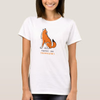 Cool Red WOLF - Endangered animal graphic T-Shirt