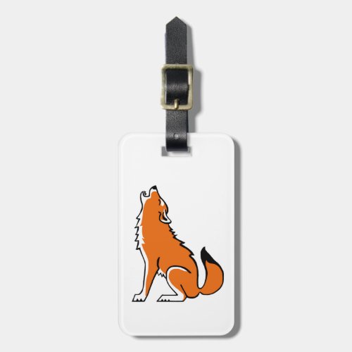 Cool Red WOLF_ Wildlife warrior _ Luggage tag