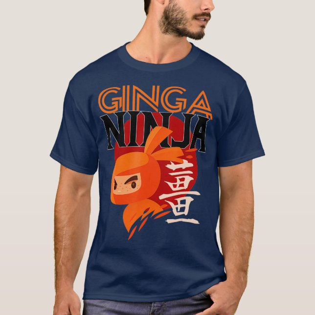 Cool Redhead Ginga Ninja Gift T-Shirt (Front)