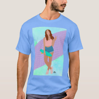 Cool redhead with skateboard T-Shirt