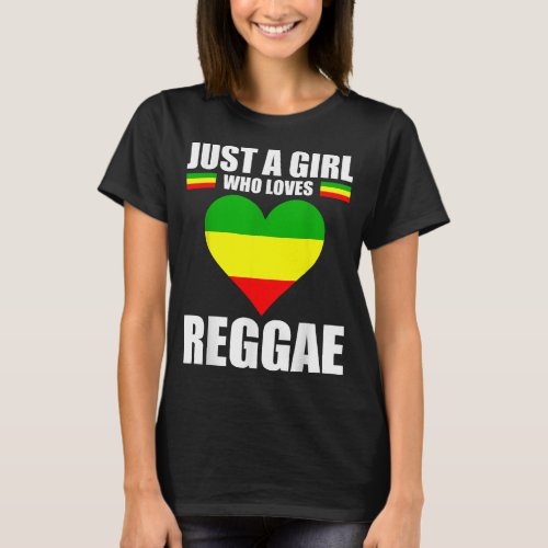 Cool Reggae Design For Women Girls Kids Jamaican R T_Shirt