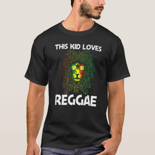Cool Reggae For Kids Boys Jamaican Music Genre T_Shirt