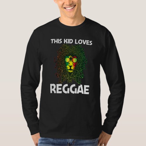 Cool Reggae For Kids Boys Jamaican Music Genre T_Shirt