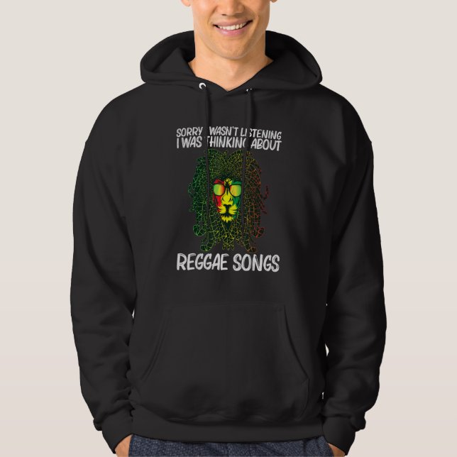 Cool Reggae For Men Women Jamaican Music Genre Hoodie (Front)