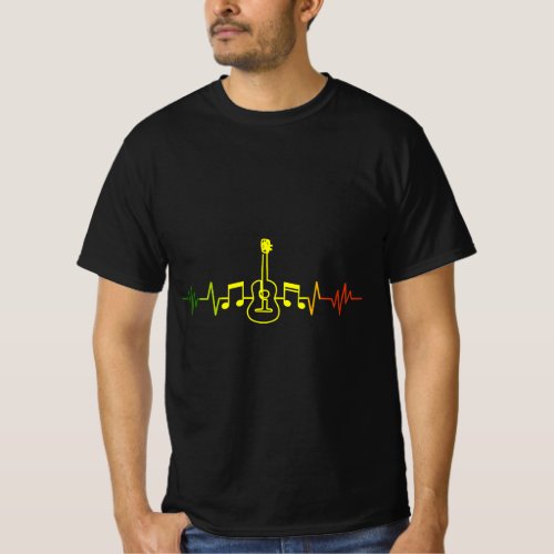 Cool Reggae For Music Notes Guitar Accessories T_Shirt