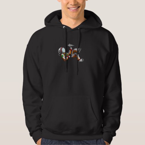 Cool Relaxing Astronaut Funny Spaceman Paper Airpl Hoodie