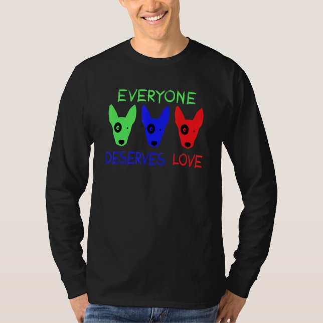 Cool Rescue Dog Everyone Deserves Love Dog Rescue T-Shirt (Front)