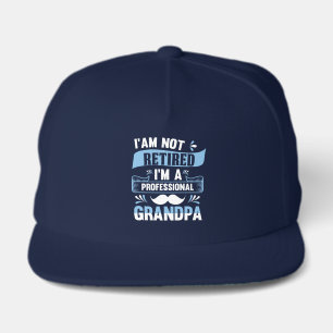 Cool retired professional Grandpa word art  Snap Back Hat