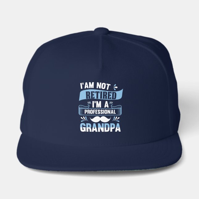 Cool retired professional Grandpa word art  Snap Back Hat (Front)