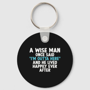 Cool Retirement Art For Men Father Grandpa Retiree Keychain