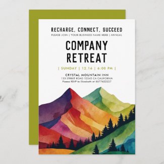 Cool Retreat Green Team Building Forest Watercolor