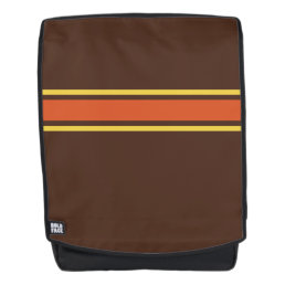 Cool Retro 70s Stripes Brown Orange Yellow Turquoi Backpack