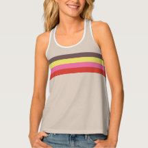 Cool Retro 70s Stripes Brown Yellow Pink Red