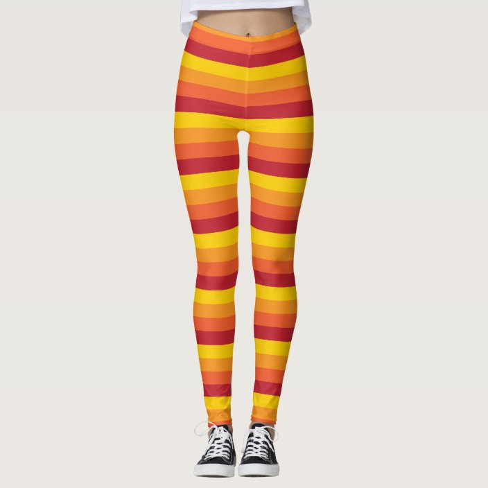 orange and yellow striped tights