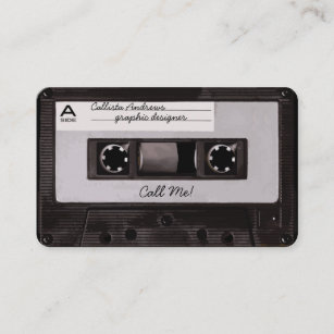 Cool Retro 80's Cassette Tape Mixtape Business Card