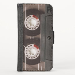Cool Retro 80&#39;s Vintage Tape Cassette iPhone XS Wallet Case