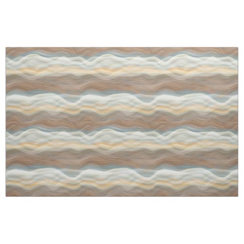 Cool Retro Abstract Artistic Waves Pattern Fabric